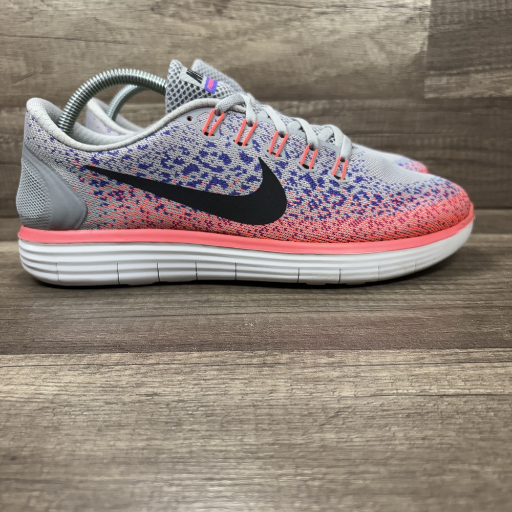 Nike Free RN Distance Gray Pink Womens US Size 11 827116-004 Running Shoes